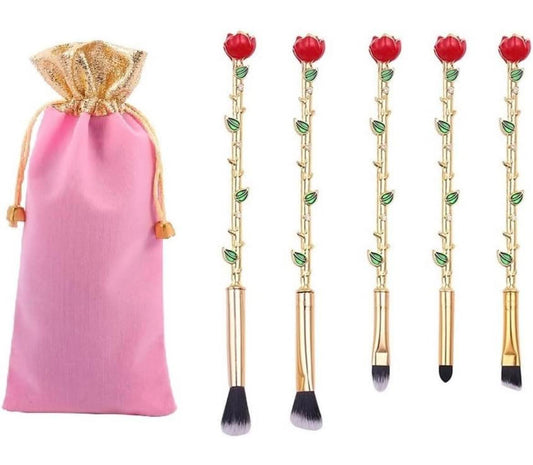 Set brochas de maquillaje rosas